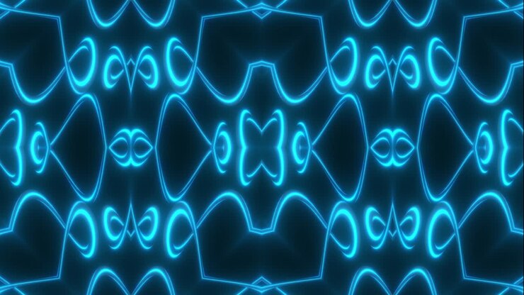 Abstract Neon Blue Geometric Pattern