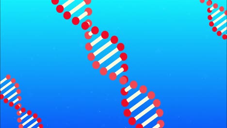 Animation-of-DNA-structure-against-blue-background