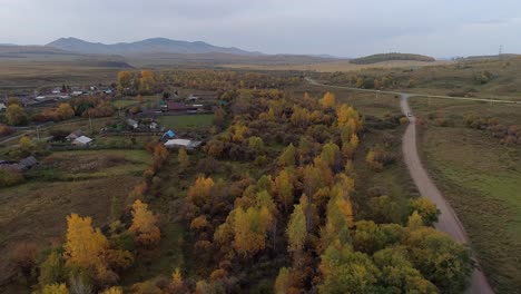 aerial view of autumn landscape