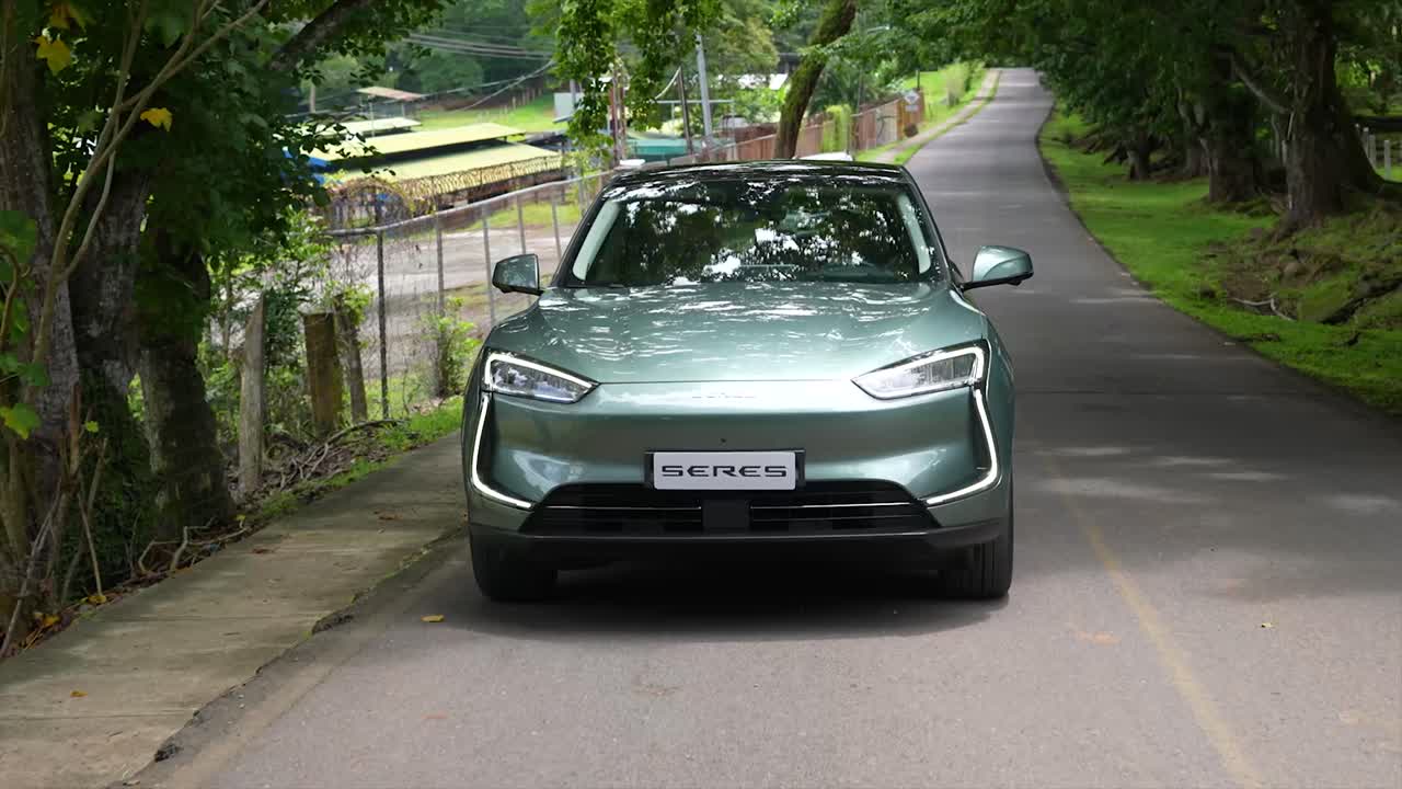 EV, High-end electric car brand Seres 5, Electric SUV, electric car on the road, electric mobility
