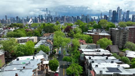 storm clouds over nyc skyline