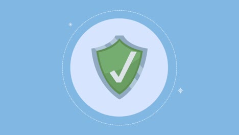 insurance service animation with shield