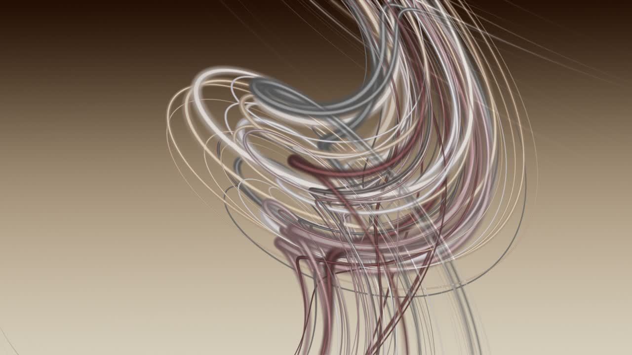 느린 동작에서 줄무 파동 객체와 환상적인 애니메이션, 4096x2304 루프 4k