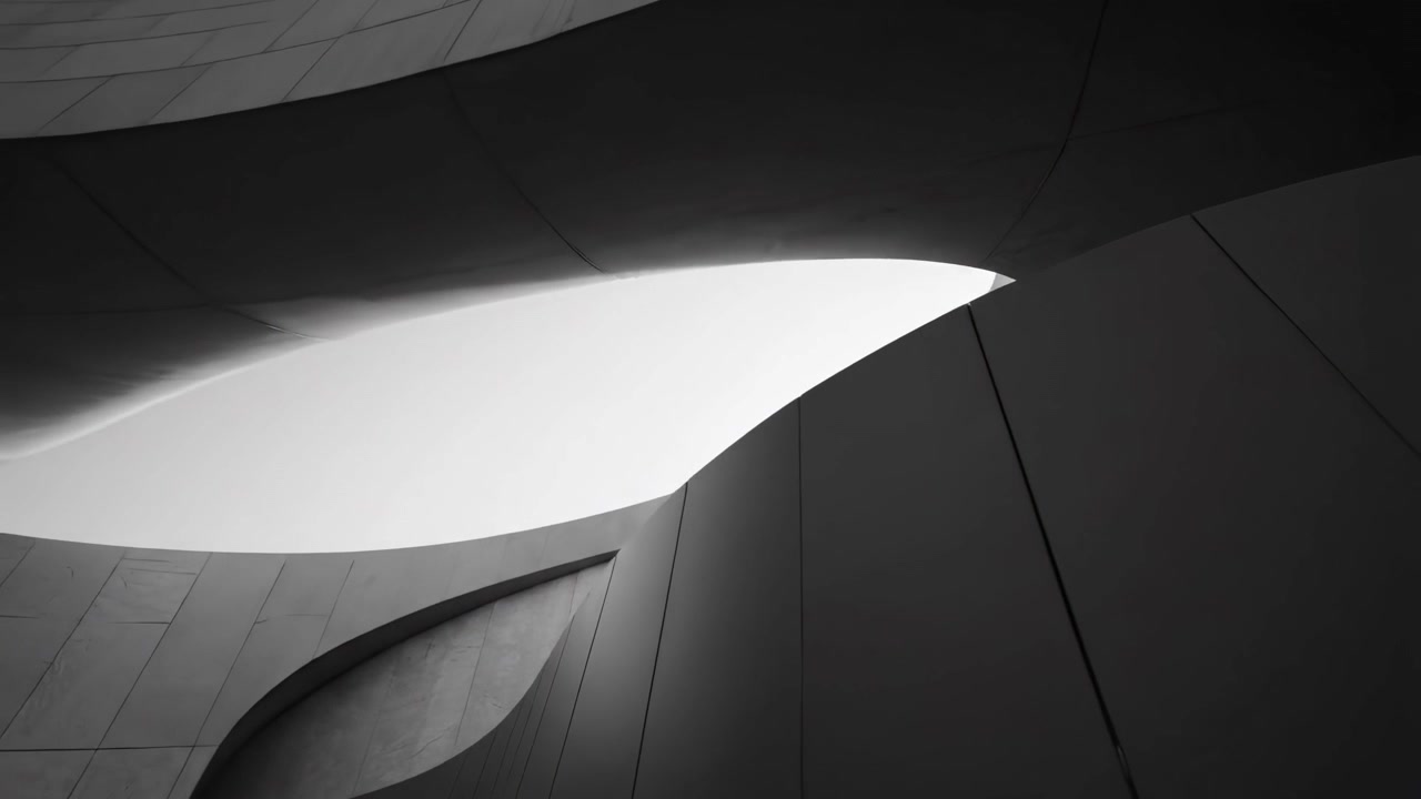 Curvas arquitetônicas abstratas de um edifício moderno