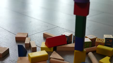 wooden bricks and cubes for children and play with blocks