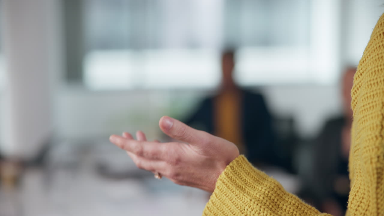 Hand gesturing in a meeting