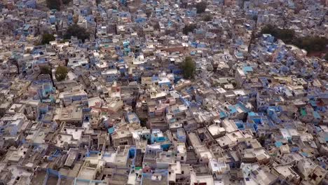 Antenne:-Blaue-Stadt-Jodhpur-In-Indien