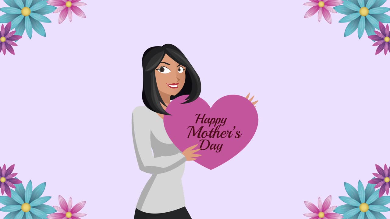 feliz día de la madre letras en el corazón regalo con la mamá