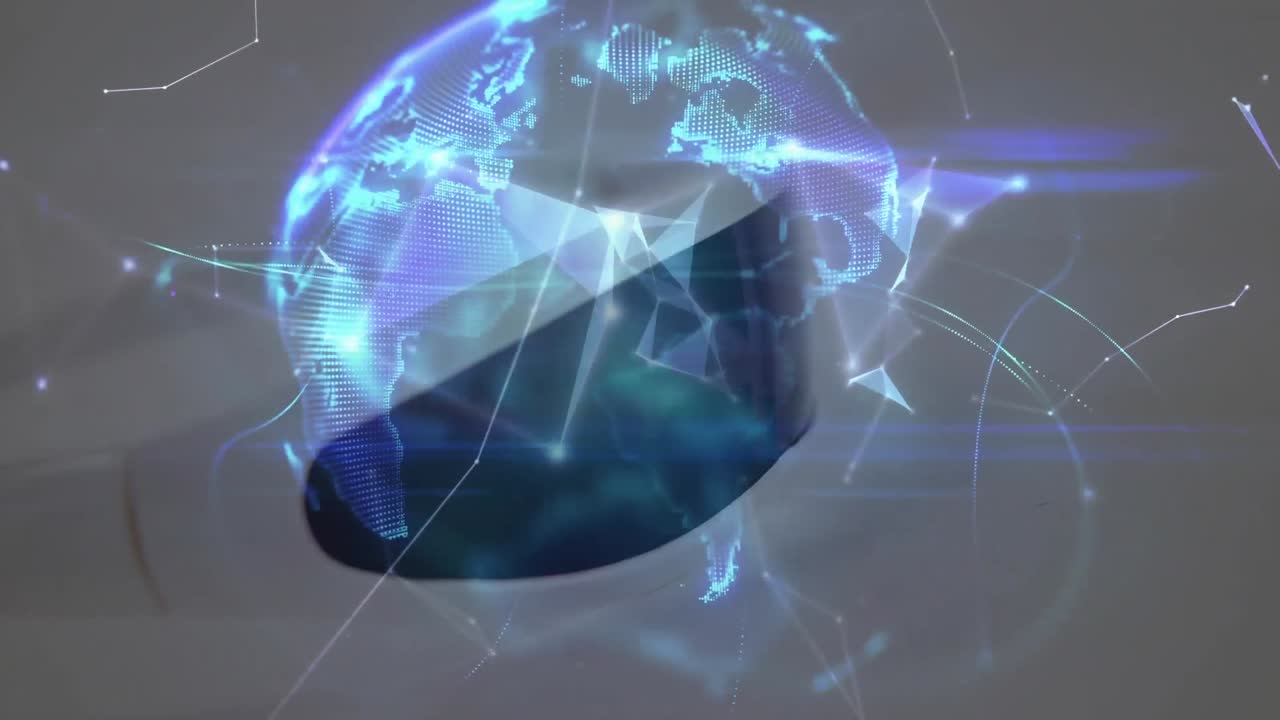 가상 현실 인터페이스를 통한 글로벌 통신 네트워크입니다.