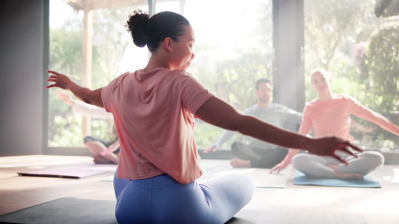 Grupp yogaklass