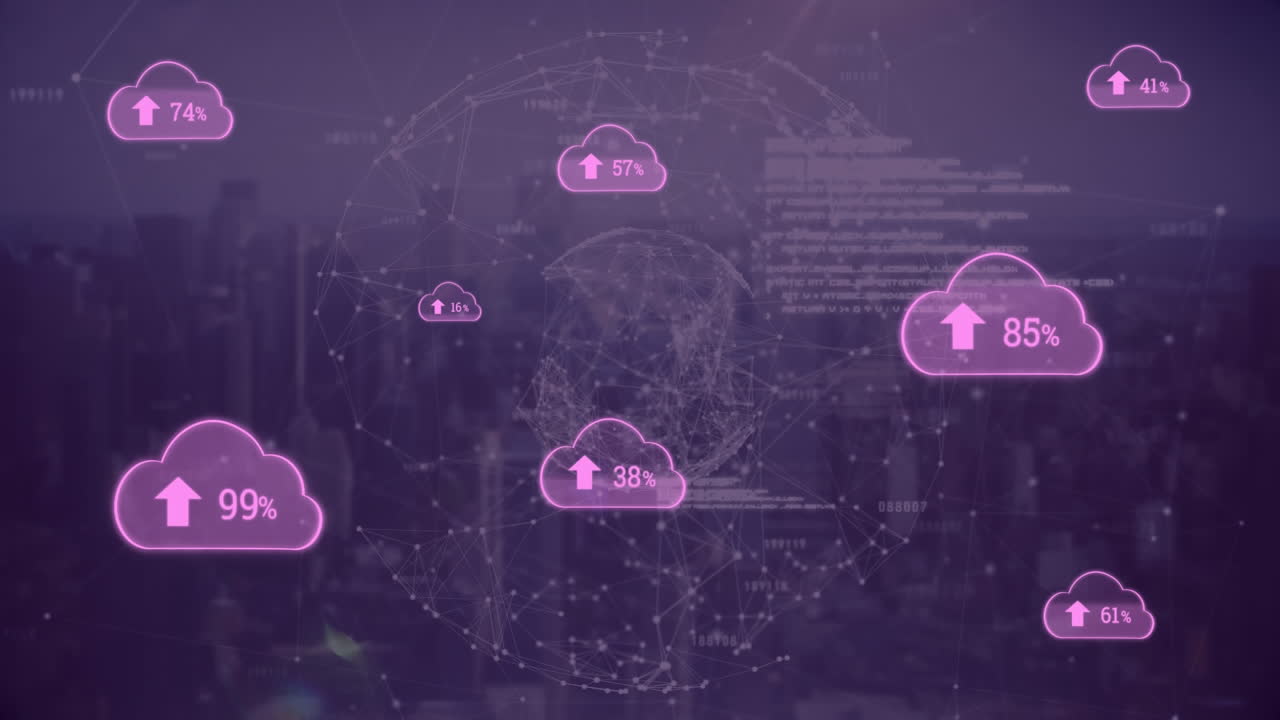 nubes digitales y redes de cadena de bloques