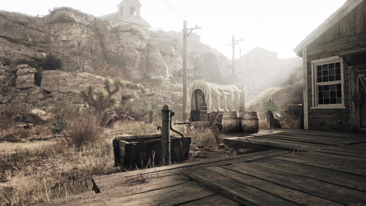 서쪽 사막 마을 장면