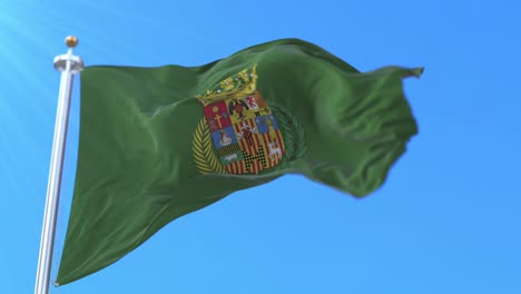 bandera de la provincia española de lleida en cataluña, españa - bucle