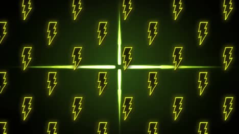 Animation-of-multiple-lightening-over-glowing-green-shape