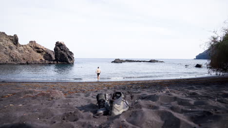 heading for a dive at tenerife island shores spain