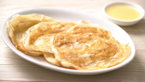 roti with sweetened condensed milk - muslim food style