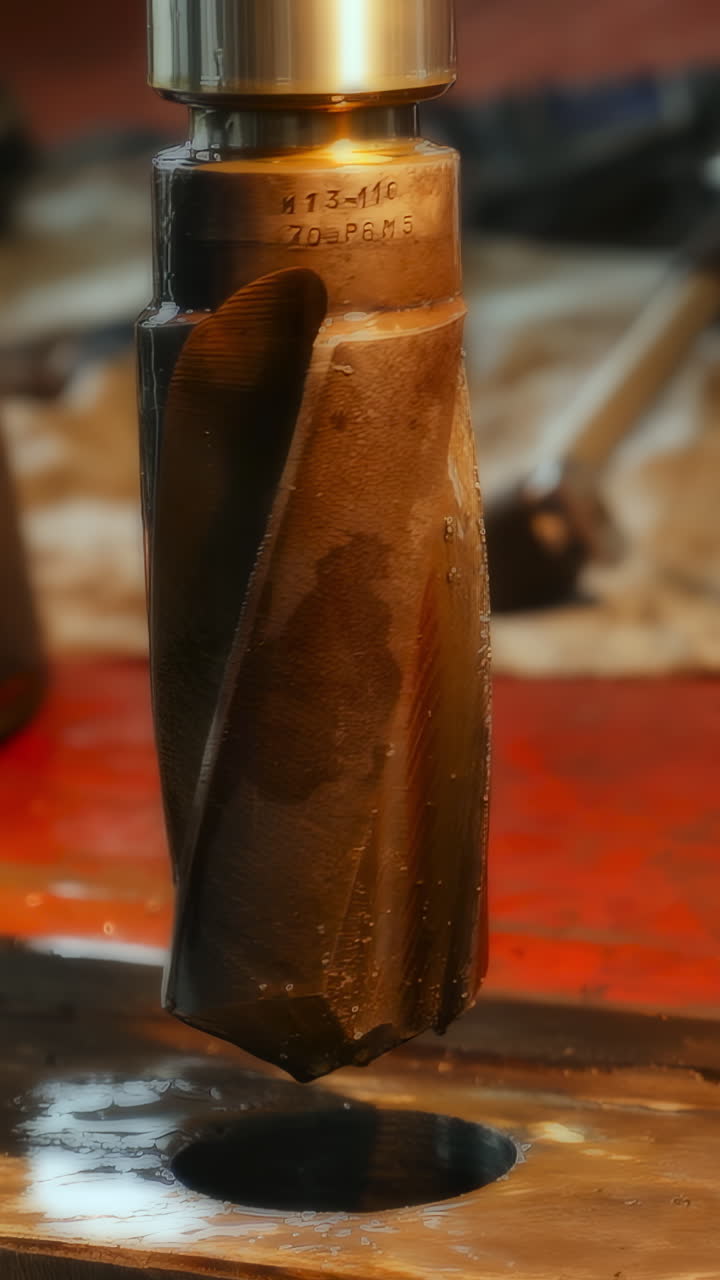 Drill bit drilling a hole