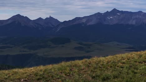 summer last dollar road lizard head wilson peak mount sneffels wilderness san juan rocky mountains aerial drone telluride airport box canyon colorado uncompahgre forest landscape circle right