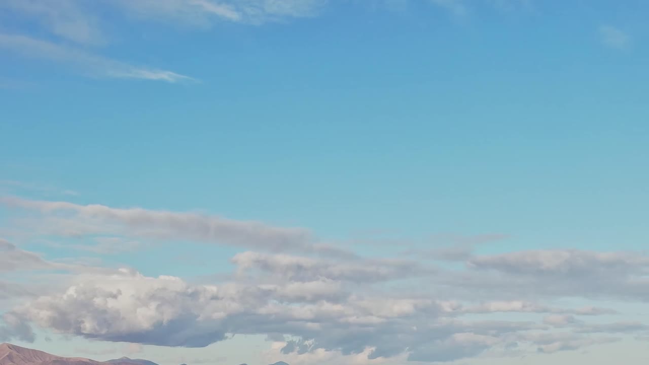 Clear sky over the Canary Islands in Spain during the afternoon