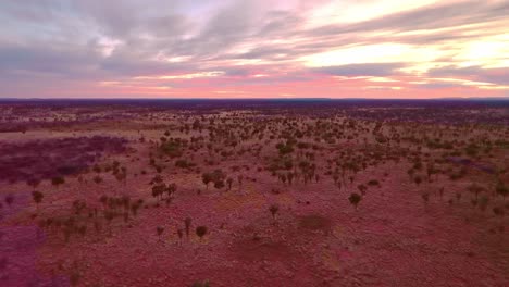 stunning sunset over the australian outback