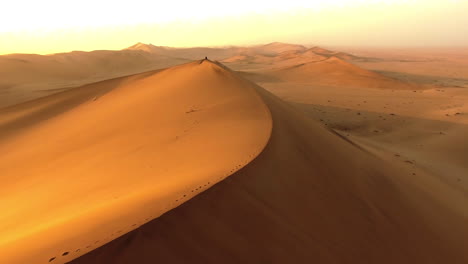 walking through the namibian desert