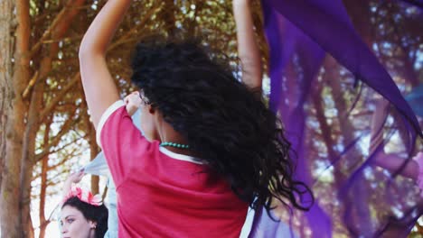 woman having fun at music festival 4k