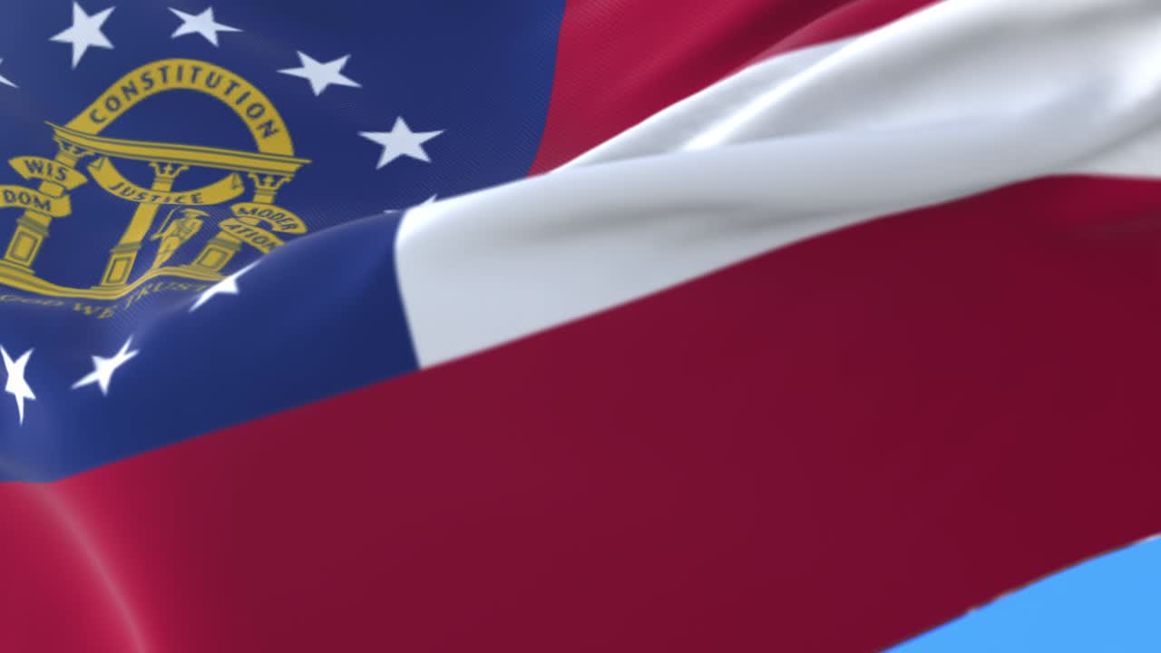 미국 조지아 주 국기, 바람에 흔들리는 루프