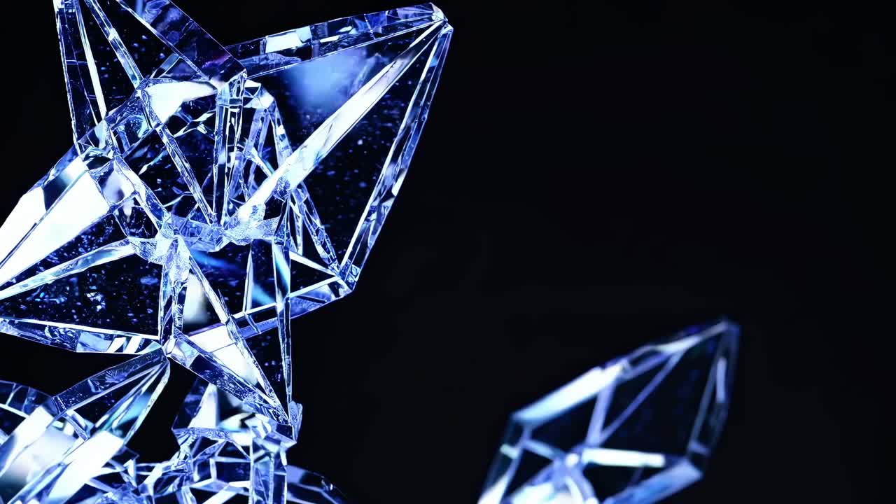 cristales de hielo rotos