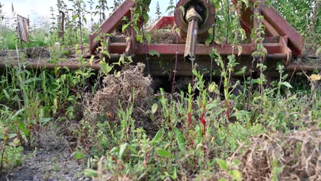 Old-farm-equipment-overgrown-and-lying-abandoned