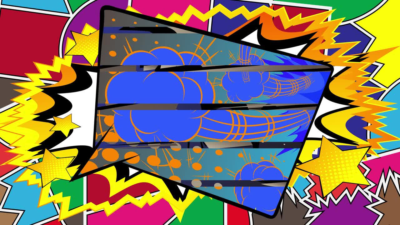 el fondo de estilo cómico retro. el fondo de dibujos animados manga video de stock.