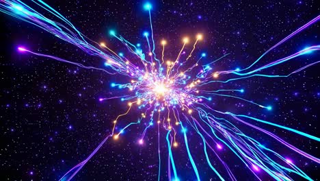 abstract glowing cosmic lines
