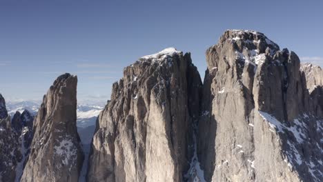 alpine peaks in winter