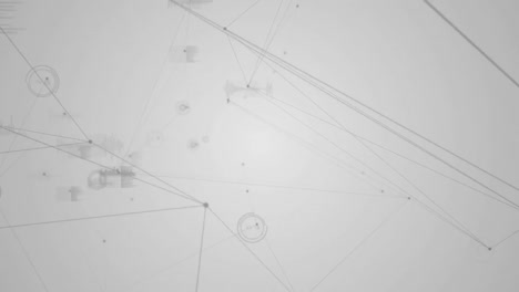 Data-connections-moving-and-sound-waves-against-white-background