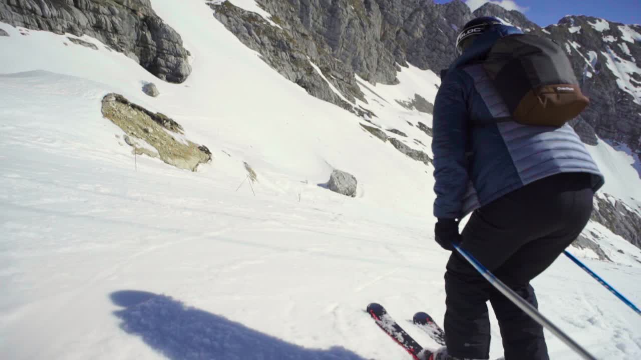 슬로우 모션으로 스키 타기 02