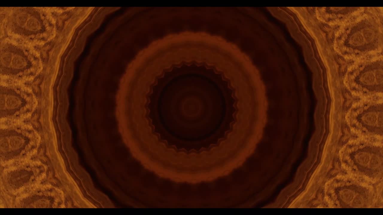Motivo Mandala Caleidoscopico Astratto dai Toni Caldi