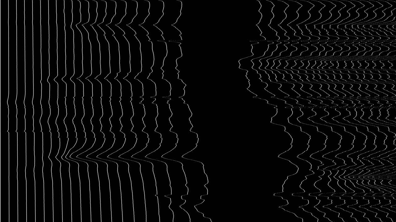 A White Wave Animation Illustrating Data Modulation on a Black Background