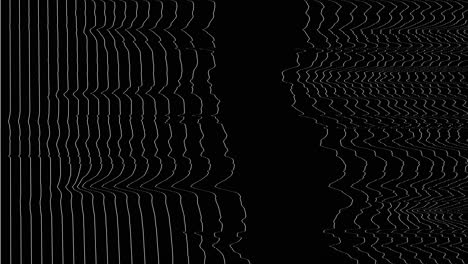 a white wave animation illustrating data modulation on a black background