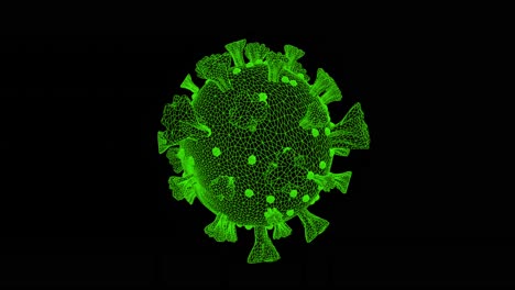 animación de células de macro coronavirus covid-19 flotando en una vena. 4k