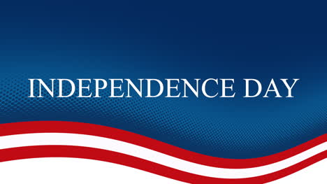 animated closeup text independence day on holiday background 2