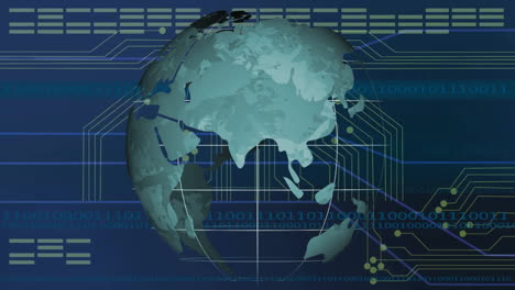 Digital-globe-with-binary-coding,-showing-global-network-animation