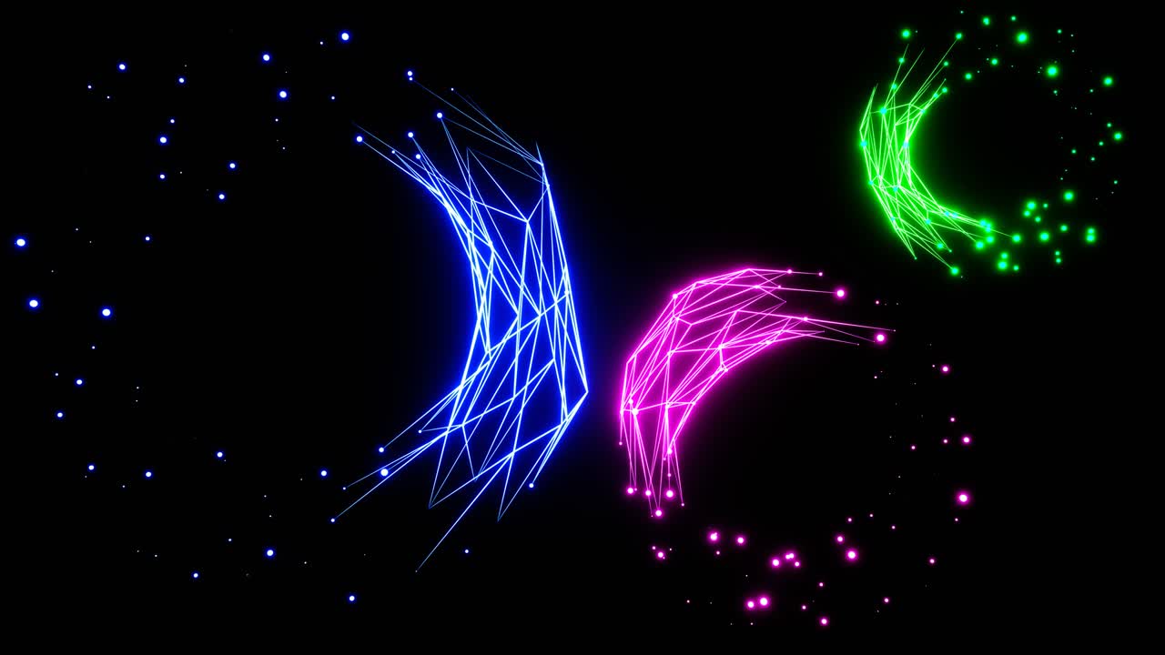 4k 루핑 sf 환경, 추상 애니메이션 루프, 사이버 공간의 미래 추상 기술 배경