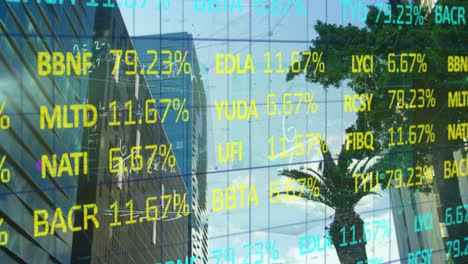 datos financieros sobre los edificios de la ciudad.