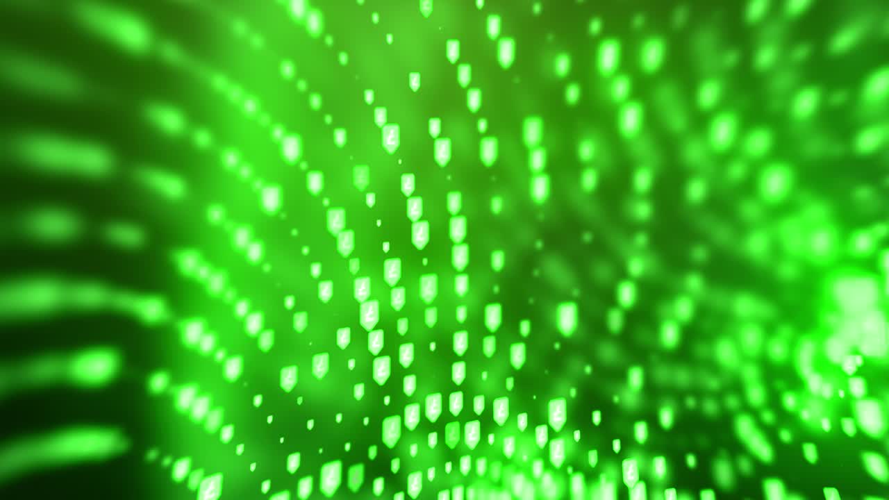 Sfondo Tether Astratto a Punti di Lusso Ondulato, Luminoso e Scintillante Giallo