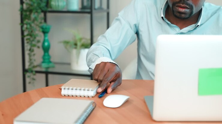 Man Working at a Desk