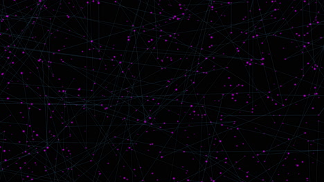 an intricate spider web-like pattern formed by a network of red dots connected by lines against a black background