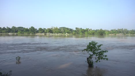 the river water is above danger level.