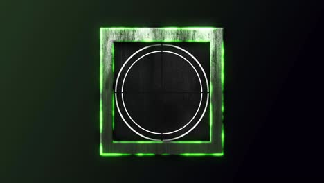 animation of digital interface countdown waiting circle loading on black background