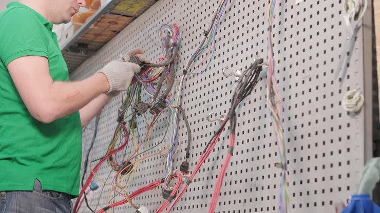 Process of manufacturing the wiring harnesses for vehicles, automobile industry