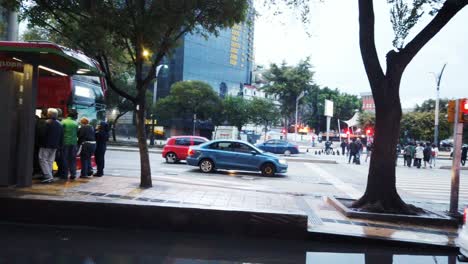 pedestrian crossing of avenida reforma and hidalgo