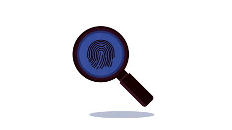 finger print in magnifying glass